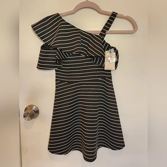 princess polly baby blue dress BCBG Black Polyester Solid Regular Fit Dress